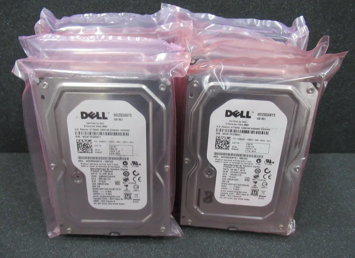 Bare 3.5 inch SATA hard drive silver metal casing