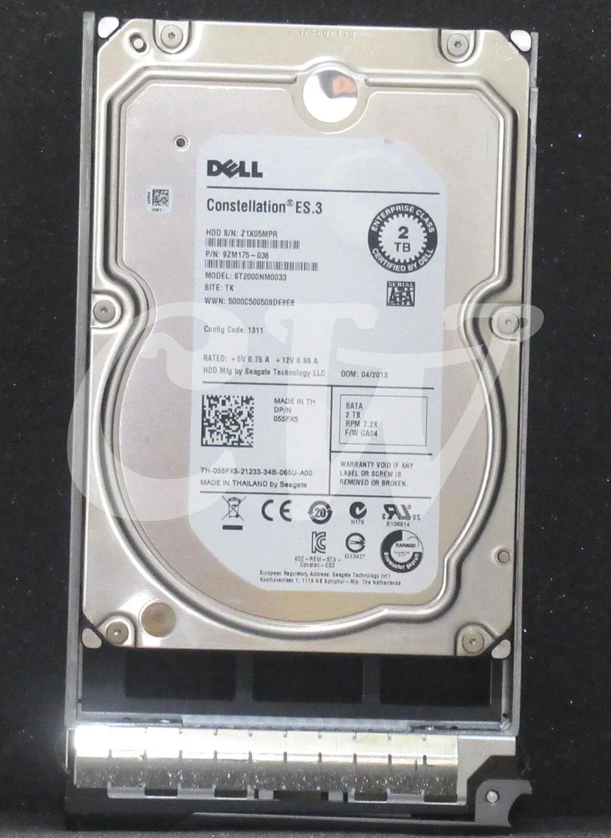 DELL DELL Constellation ES.3 55FX5 ST2000NM0033 2TB 7200RPM 128MB SATA internal hard drive — 商品写真