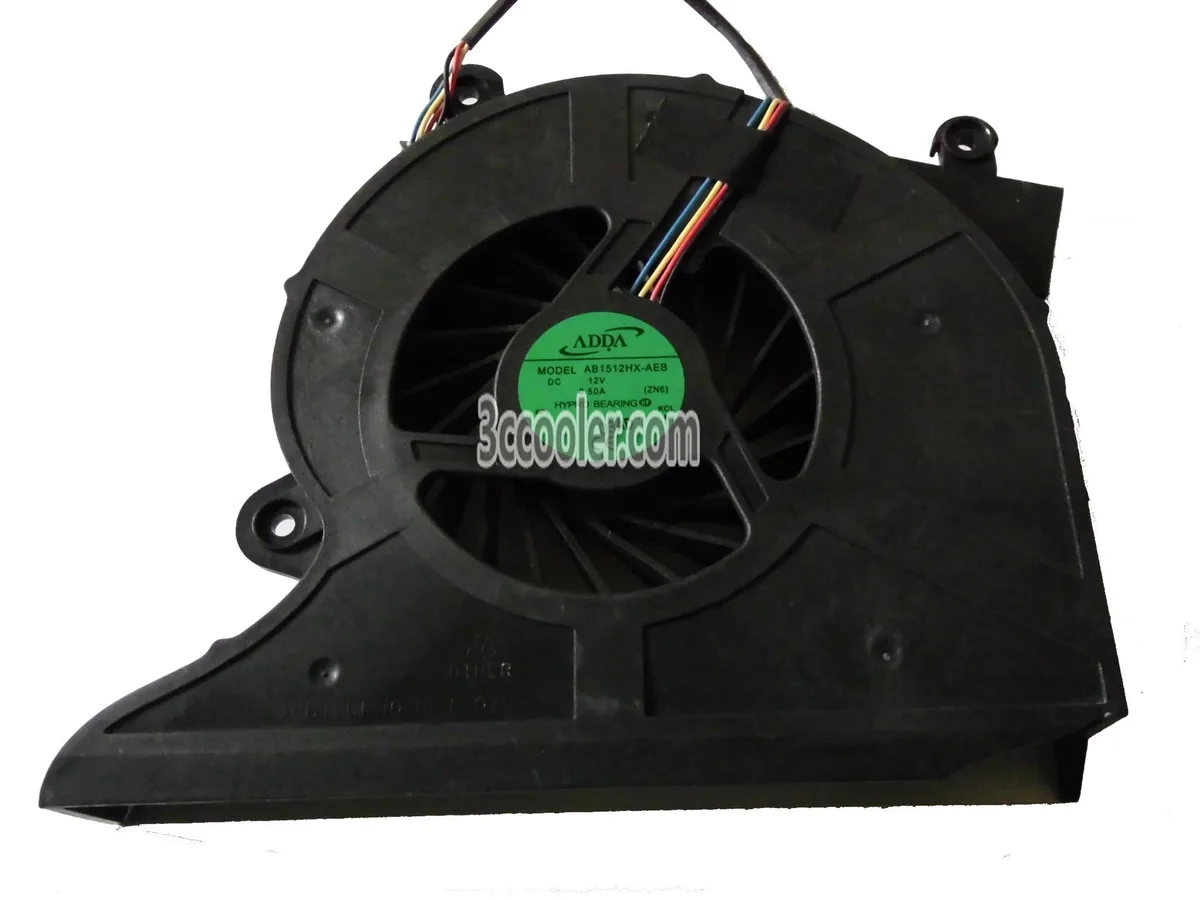 ADDA AB1512HX-AEB ZN6 12V .5A 4-pin blower fan, two-tone finish