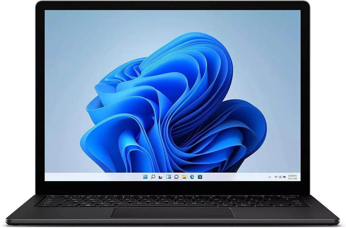 Black Microsoft Surface Laptop 4 with 13.3 inch touchscreen