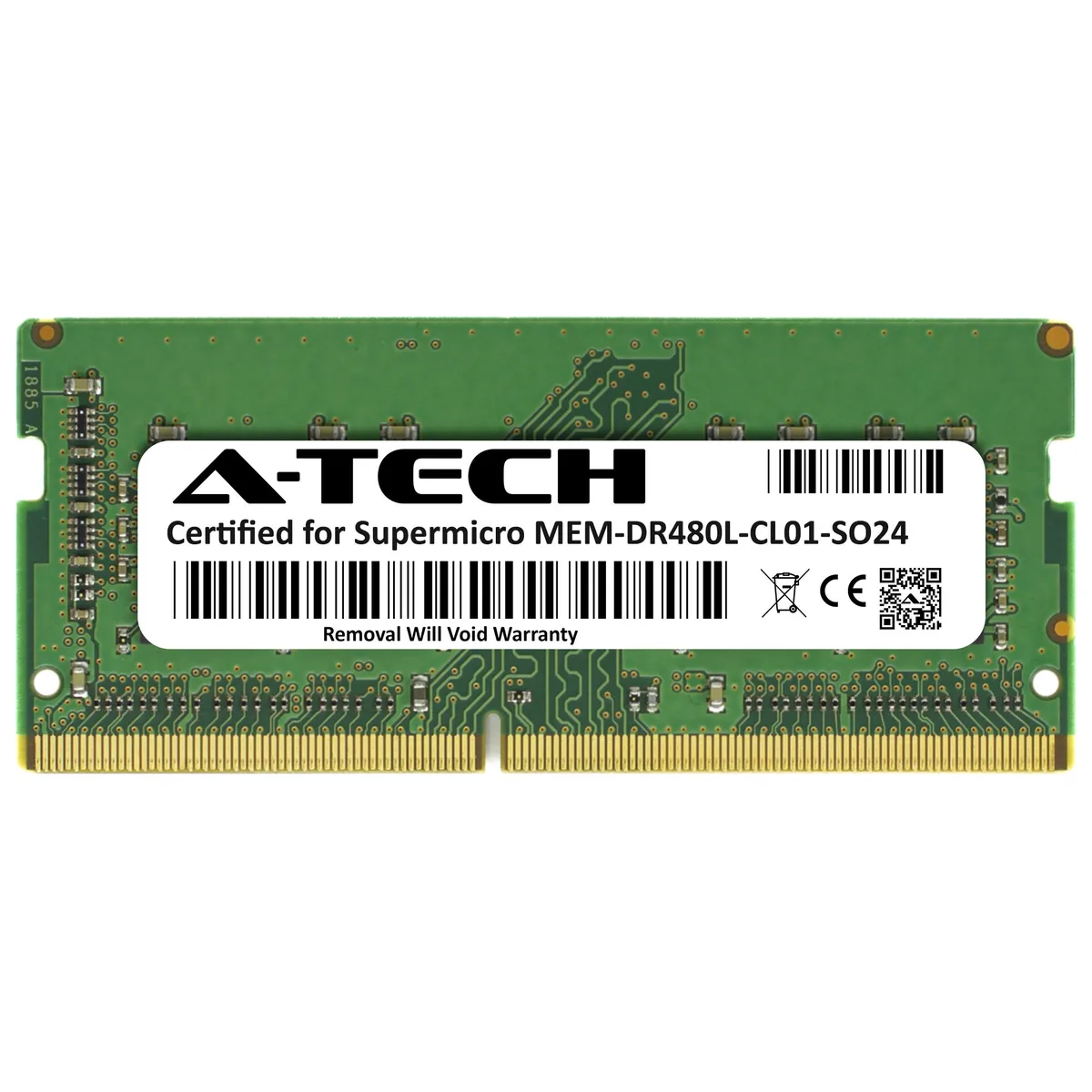 A-Tech A-Tech Supermicro Certified MEM-DR480L-CL01-SO24 8GB DDR4 2400MHz 1Rx8 Non-ECC SODIMM 260-Pin Laptop RAM — 商品写真
