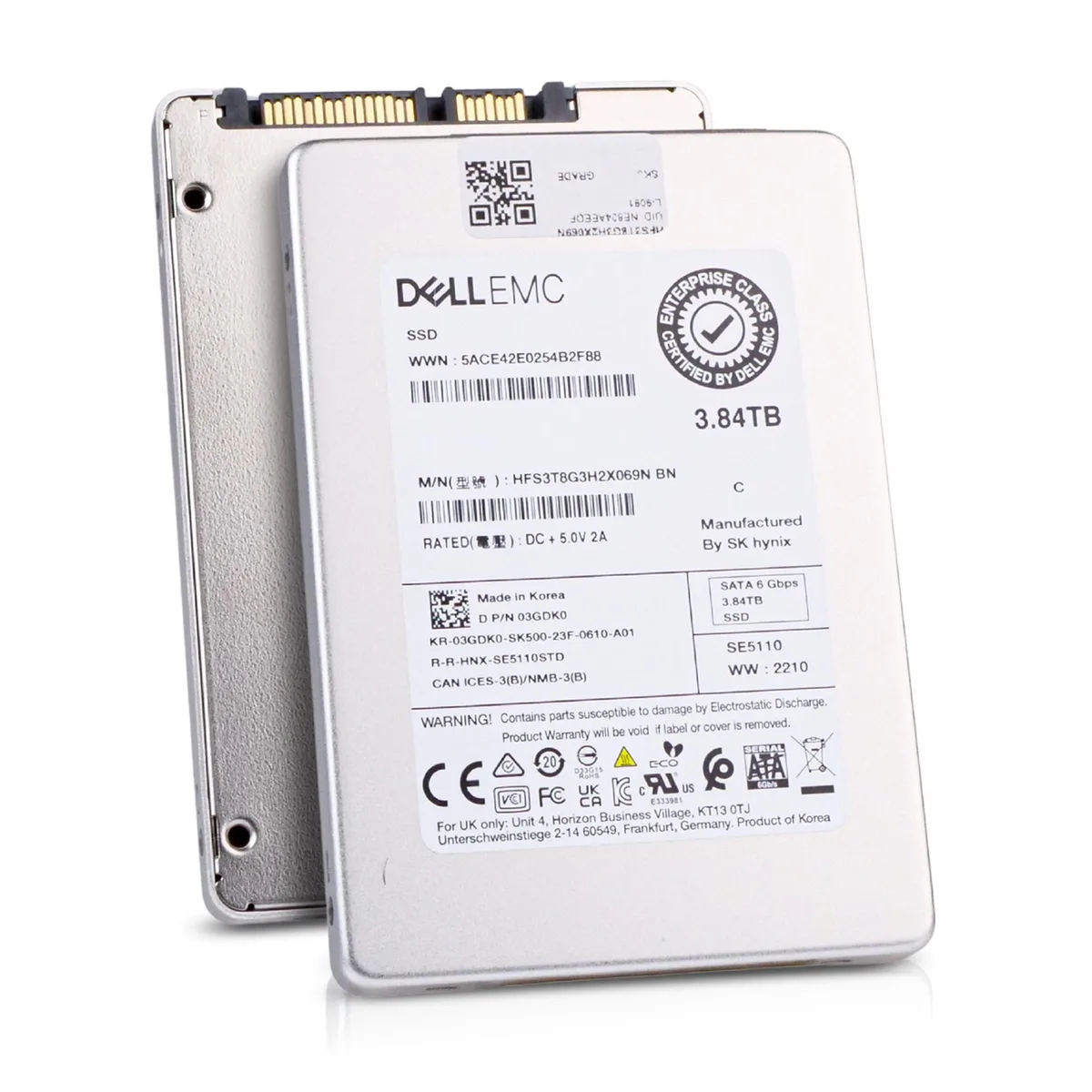 DELL DELL SE5110 HFS3T8G3H2X069N 3.84TB SATA 2.5" enterprise SSD — productfoto