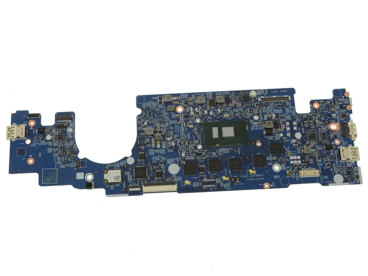 Green Dell Chromebook 13 3380 motherboard with integrated Celeron 3855U 1.6GHz CPU, 4GB RAM, 16GB eMMC