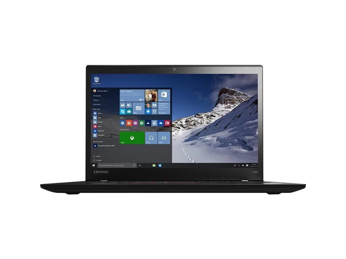 Black ThinkPad T460s ultrabook closed showing matte finish and red TrackPoint nub