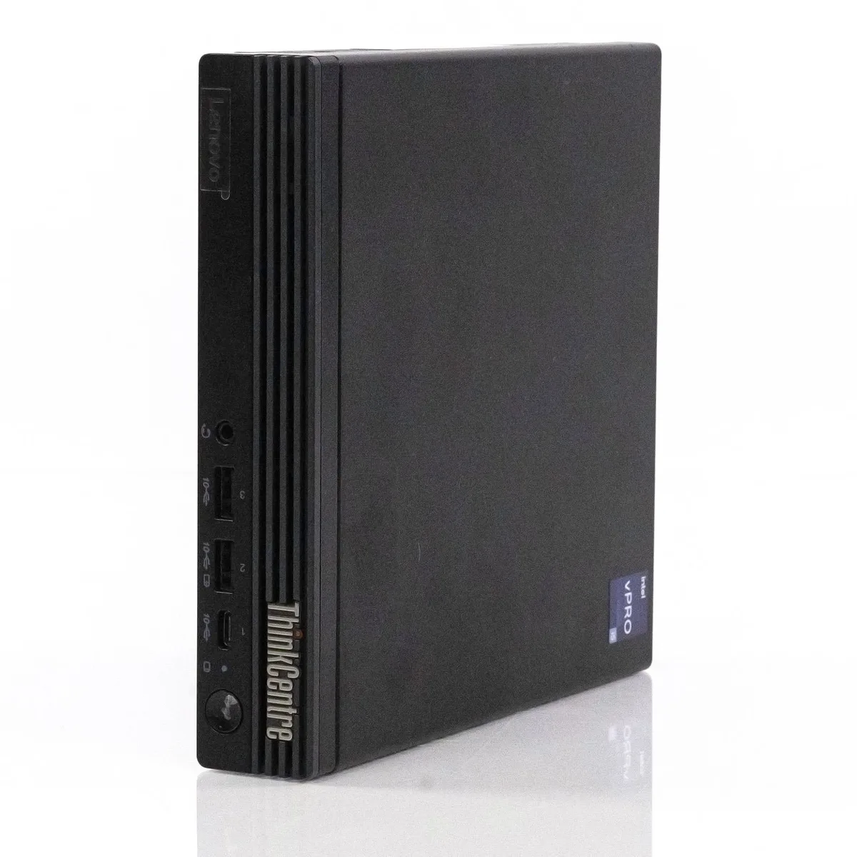 Compact Lenovo ThinkCentre M80q G3 Tiny desktop in matte black finish