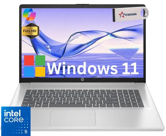 HP HP 17 Business Laptop Intel Core 5 120U 32GB 1TB SSD 17.3" FHD Silver — product photo