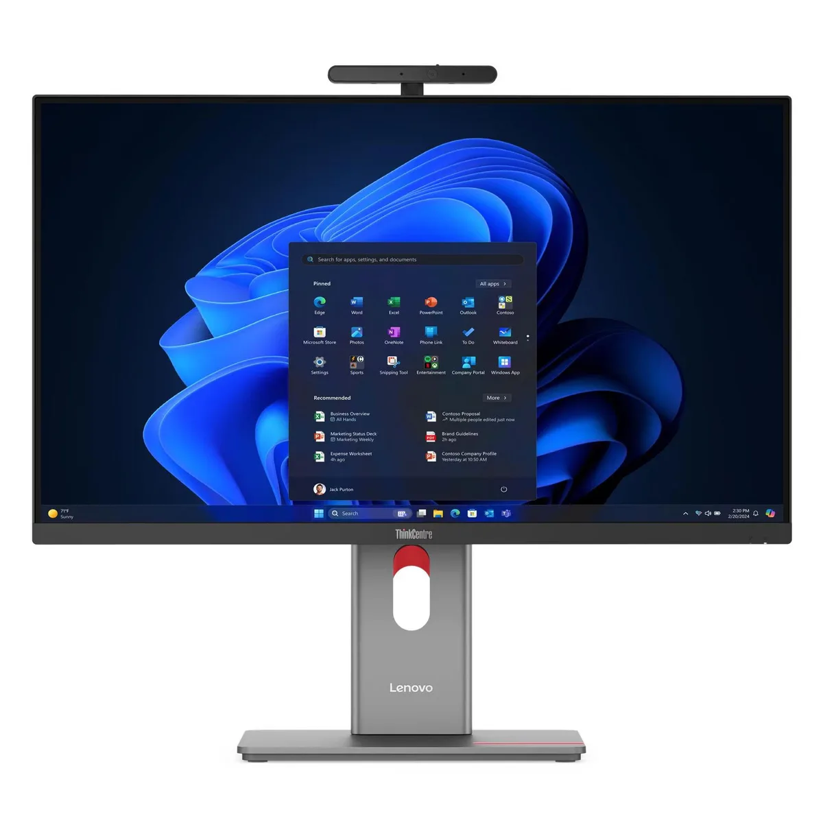 27 inch all-in-one desktop with thin bezels and matte display