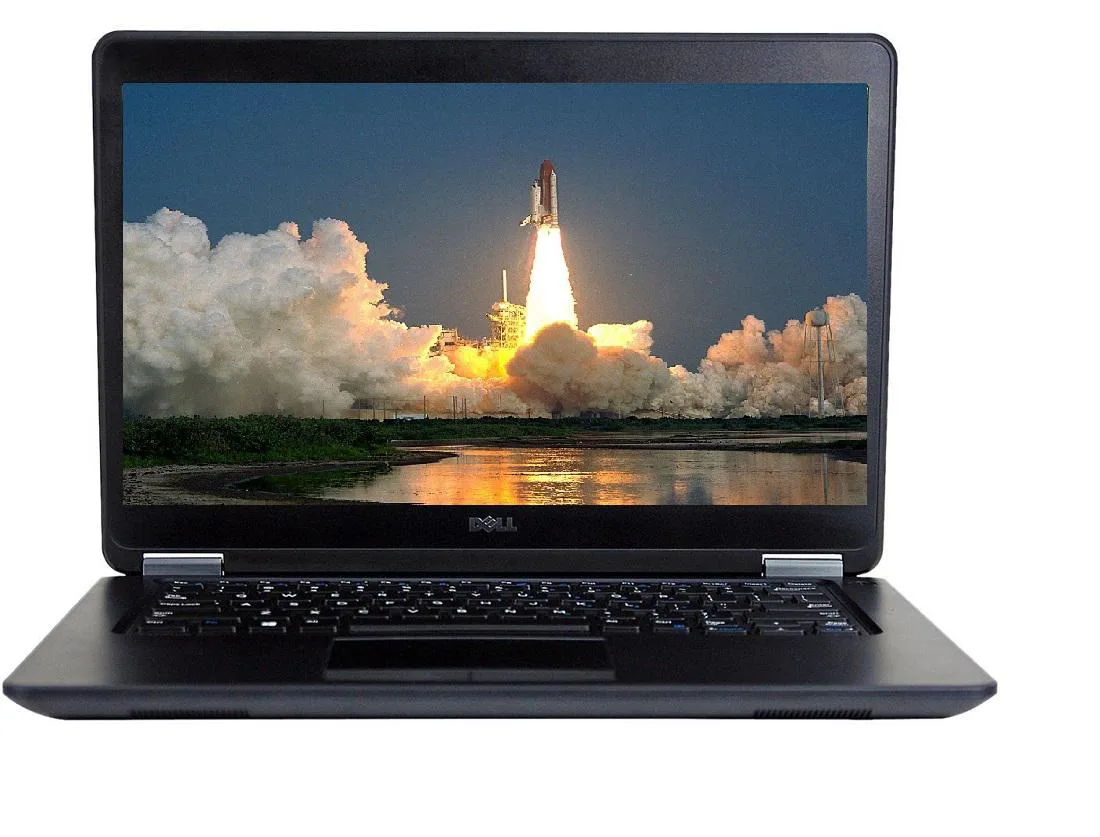Black Dell Latitude E7250 12.5 inch laptop matte finish webcam above screen