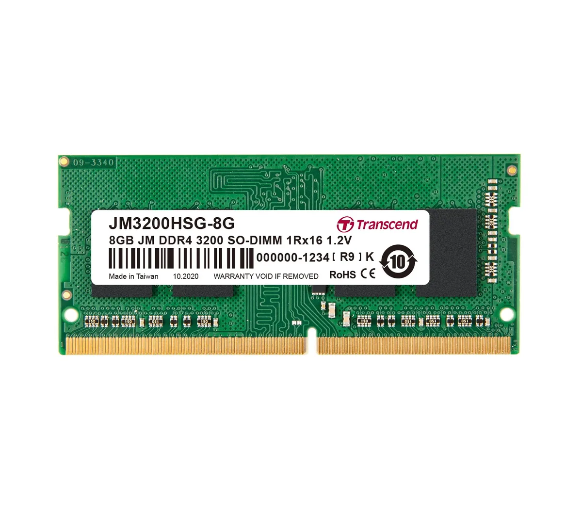 Transcend Transcend JetRam DDR4 3200MHz CL22 8GB SO-DIMM laptop RAM — صورة المنتج