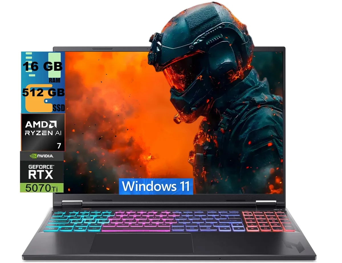 Black 16 inch gaming laptop closed lid matte finish