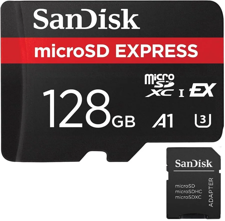 SanDisk SanDisk 128GB microSD Express Card SDSQXFN-128G-GN4NN memory card — 商品写真