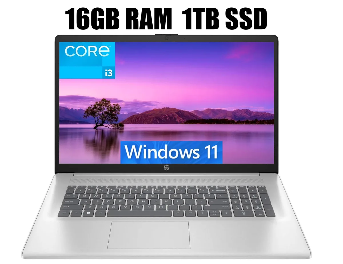 HP HP 17 laptop i3-1215U 16GB 1TB PCIe SSD 17.3 FHD — product photo