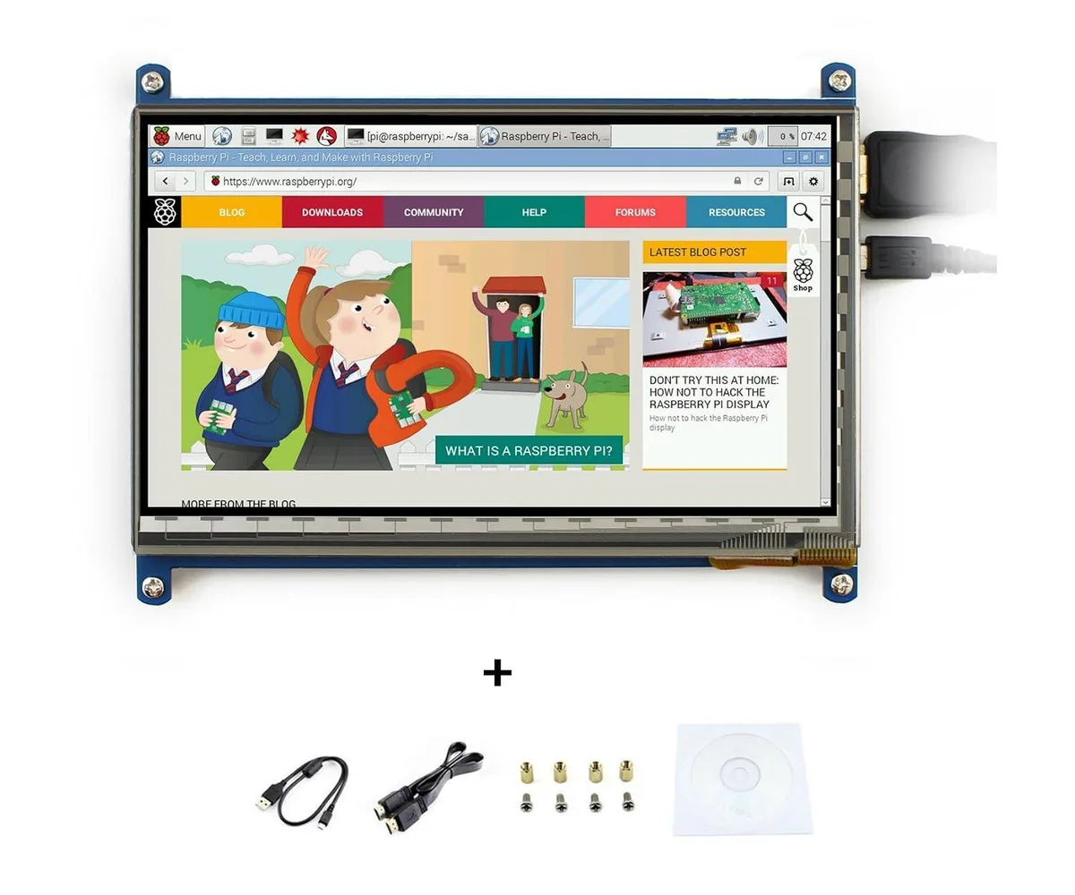 LORDWORLD LORDWORLD 7inch 800x480 Capacitive Touch HDMI LCD development board — ภาพสินค้า