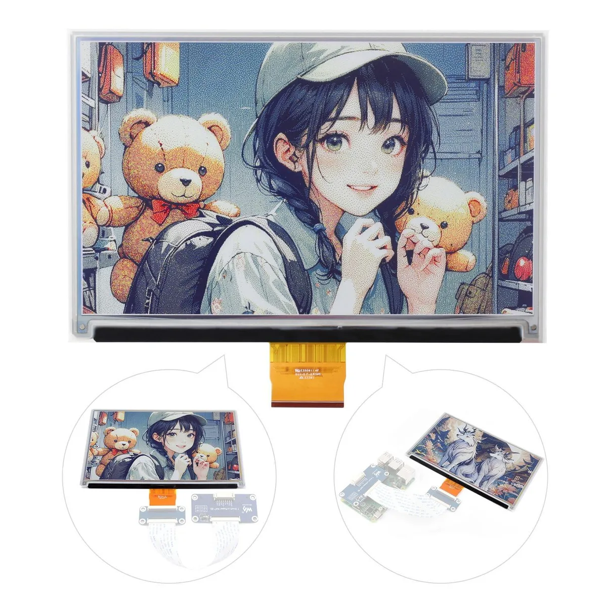 WaveShare WaveShare 7.3inch 6-Color E-Paper Display Raw 800×480 — φωτογραφία προϊόντος