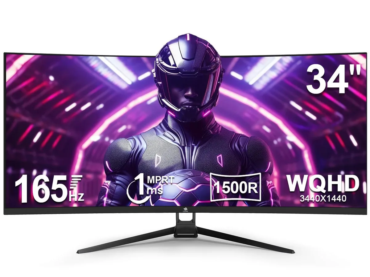 Z-EDGE Z-EDGE UG34 34" UWQHD 3440 x 1440 165Hz 1ms Curved Gaming Monitor — 商品写真