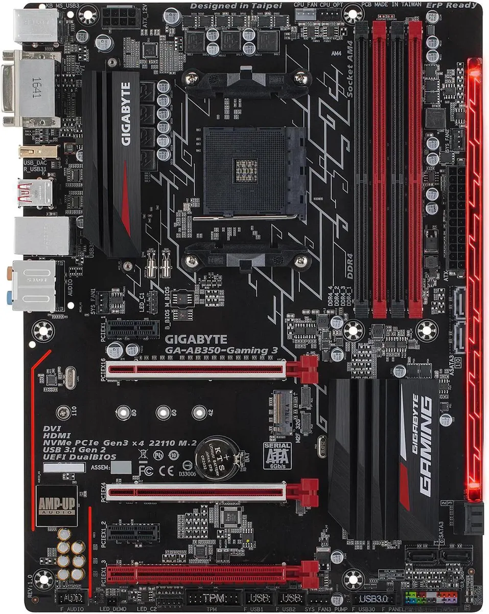 GIGABYTE GIGABYTE GA-AB350-GAMING 3 AM4 AMD B350 motherboard — photo du produit
