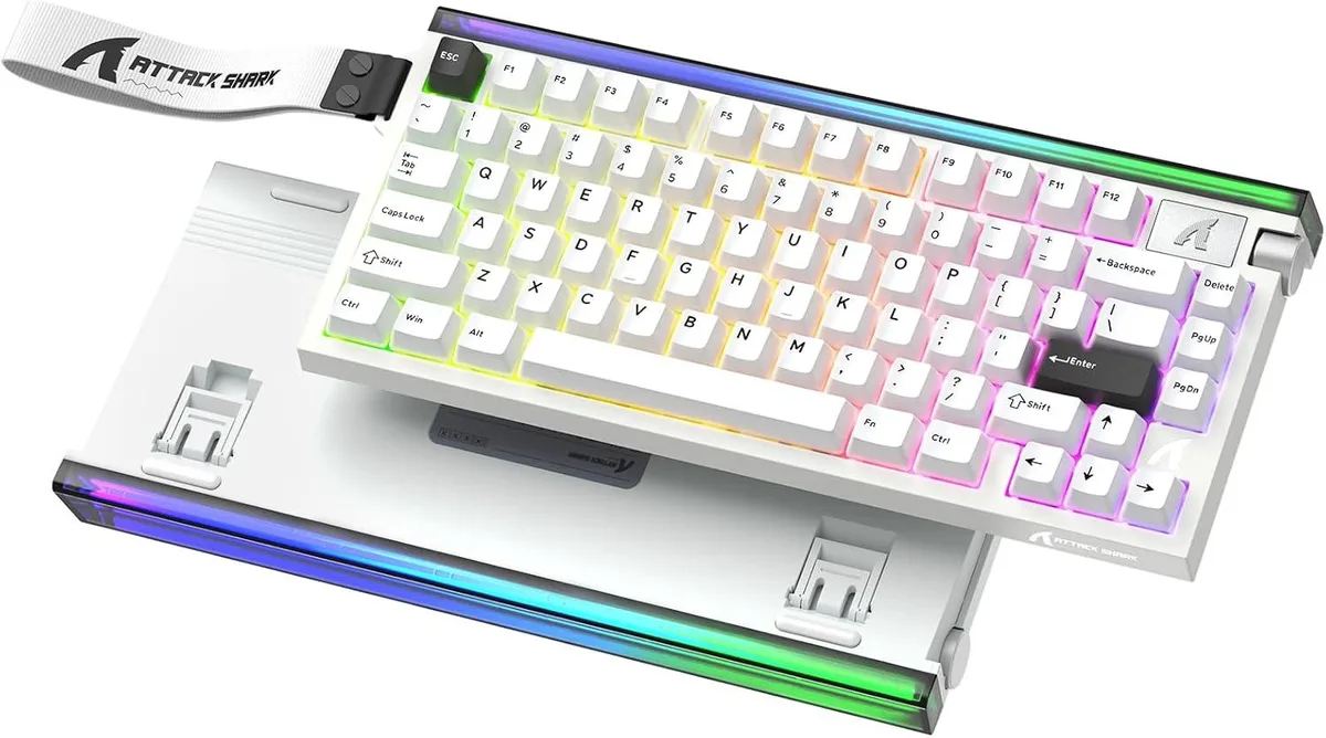 Attack Shark Attack Shark R85 HE Wired 75% Hall Effect Gaming Keyboard Sea Moonlight — produktbild