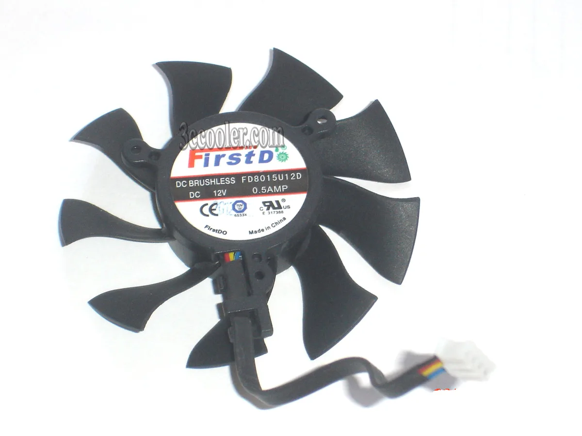 OEM Industries OEM Industries FD8015U12D 12V .5A 4-pin black VGA fan — 商品写真