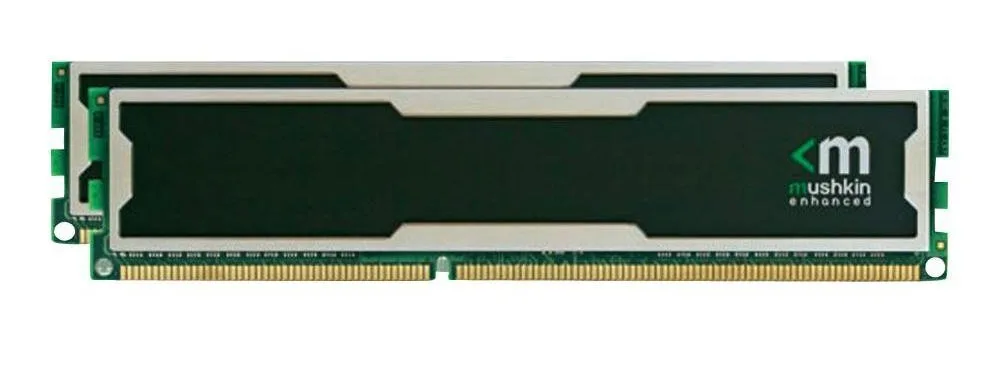 Two silver DDR4 desktop memory modules side by side