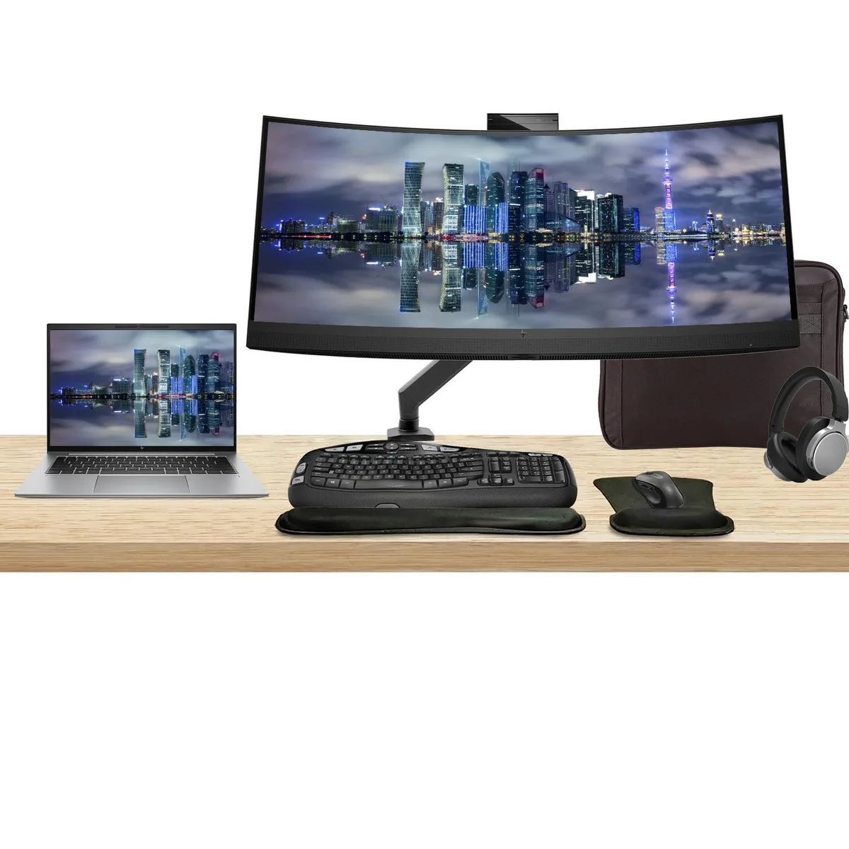 HP HP ZBook Firefly G10 2-in-1 laptop 14" i5-1340P 16GB 512GB W11 Pro + Z34c 34" monitor bundle — снимка на продукта