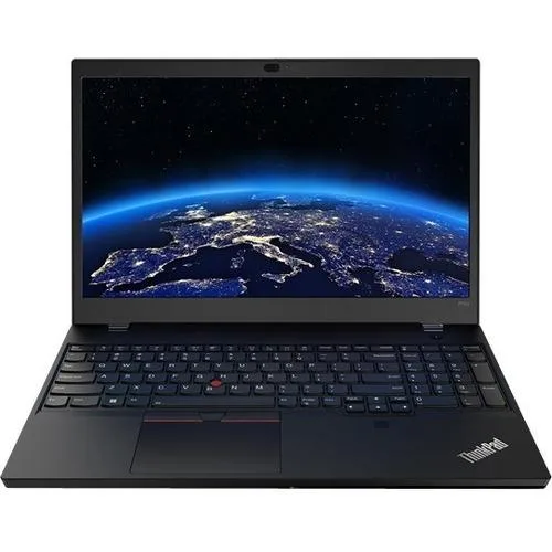 Black 15.6 inch ThinkPad T15p Gen 3 laptop with matte finish and red TrackPoint