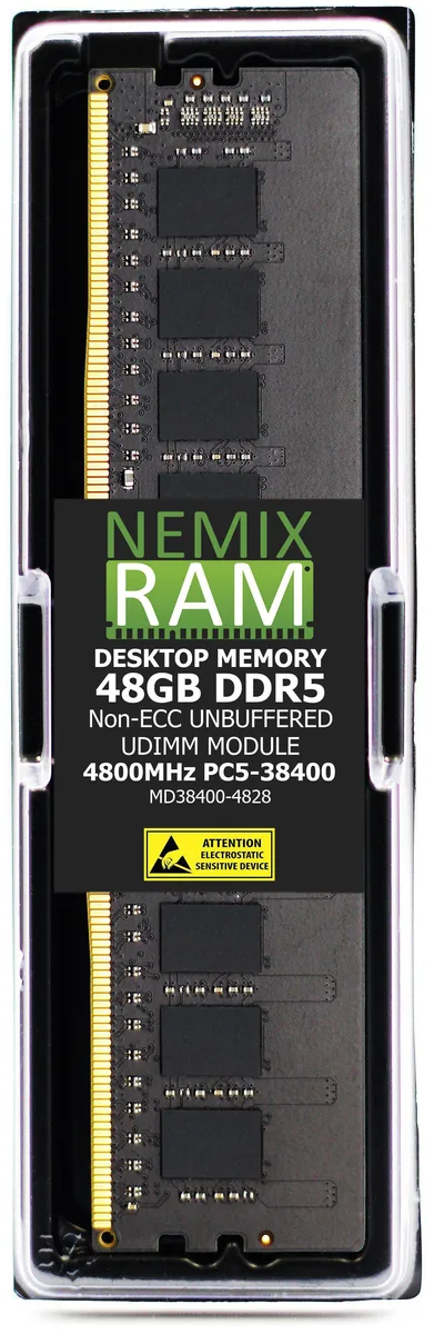 NEMIX RAM NEMIX RAM 48GB DDR5 4800 CL40 2Rx8 1.1V 288-Pin UDIMM for ASUS ROG Strix Z890-I Gaming WiFi — product photo