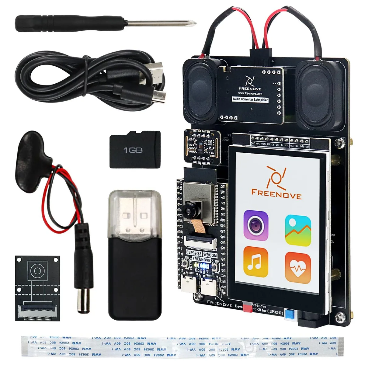 KEHIPI KEHIPI ESP32-S3 Development Board with Camera, Touch Screen, Speakers, Heart Rate Sensor — produktfoto
