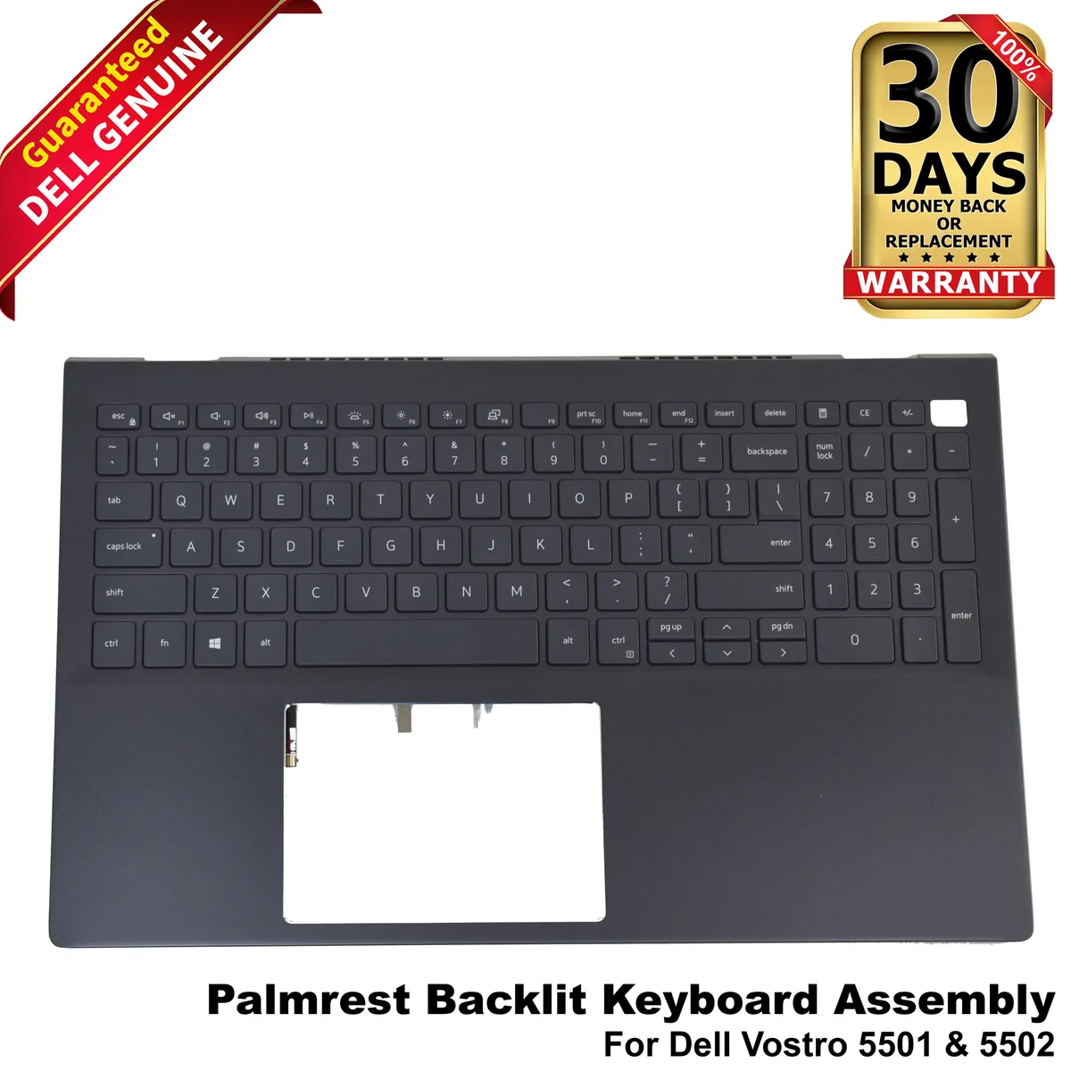 DELL DELL Vostro 5501 5502 Palmrest Backlit Keyboard G2VT3 — product photo