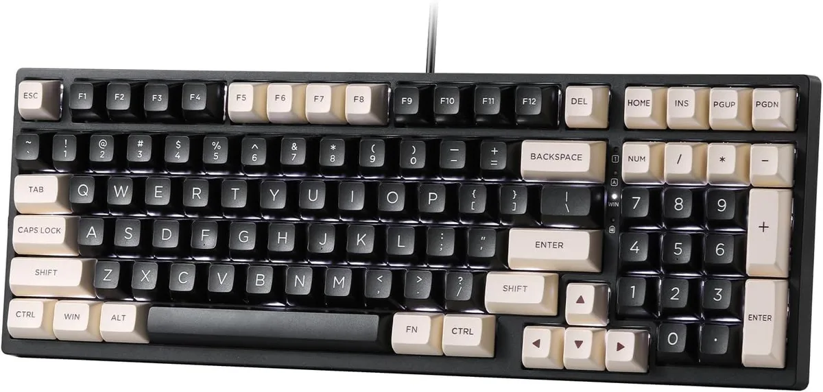 LTC LTC NB981 Nimbleback 98-Key 96% Mechanical Keyboard Red Switch Eclipse Black — toote foto