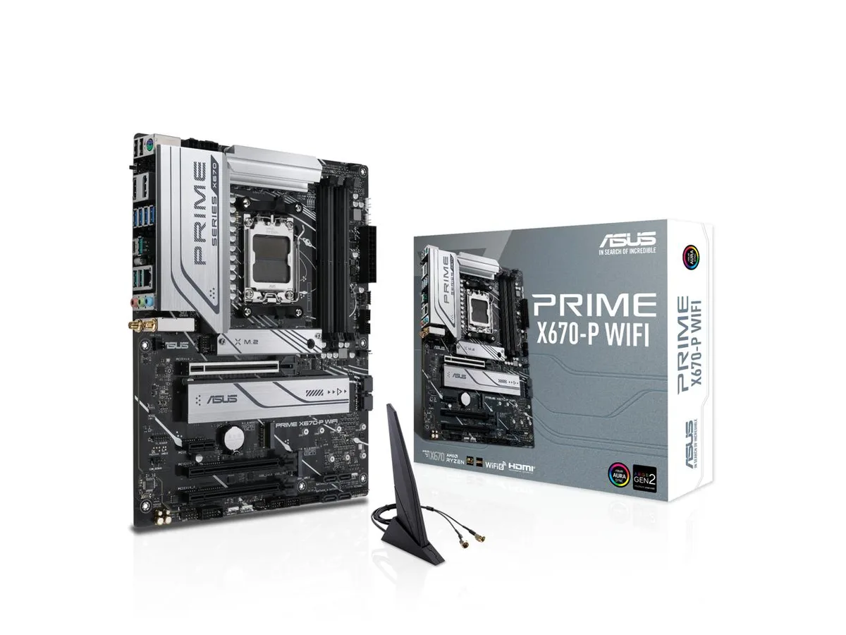 ASUS ASUS Prime X670-P WiFi AM5 ATX AMD motherboard — photo du produit