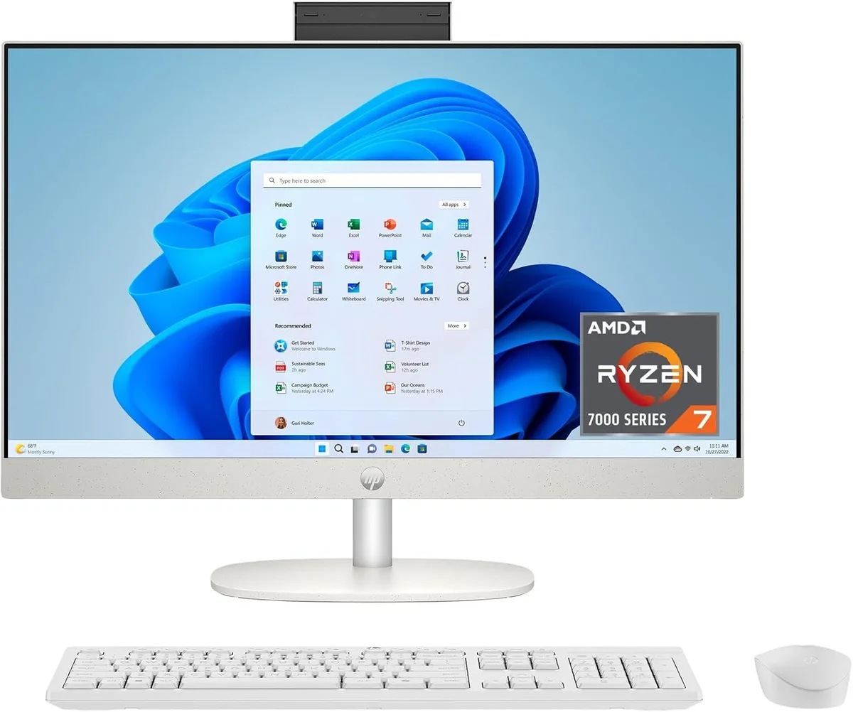 HP HP 24-cr0032 All-in-One PC 23.8" FHD Ryzen 7 7730U 16GB 512GB — product photo