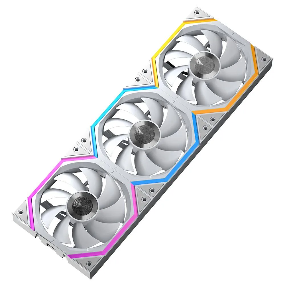 Jungle Leopard Jungle Leopard Galaxy 120mm ARGB PWM Case Fan 3 Pack White — product photo