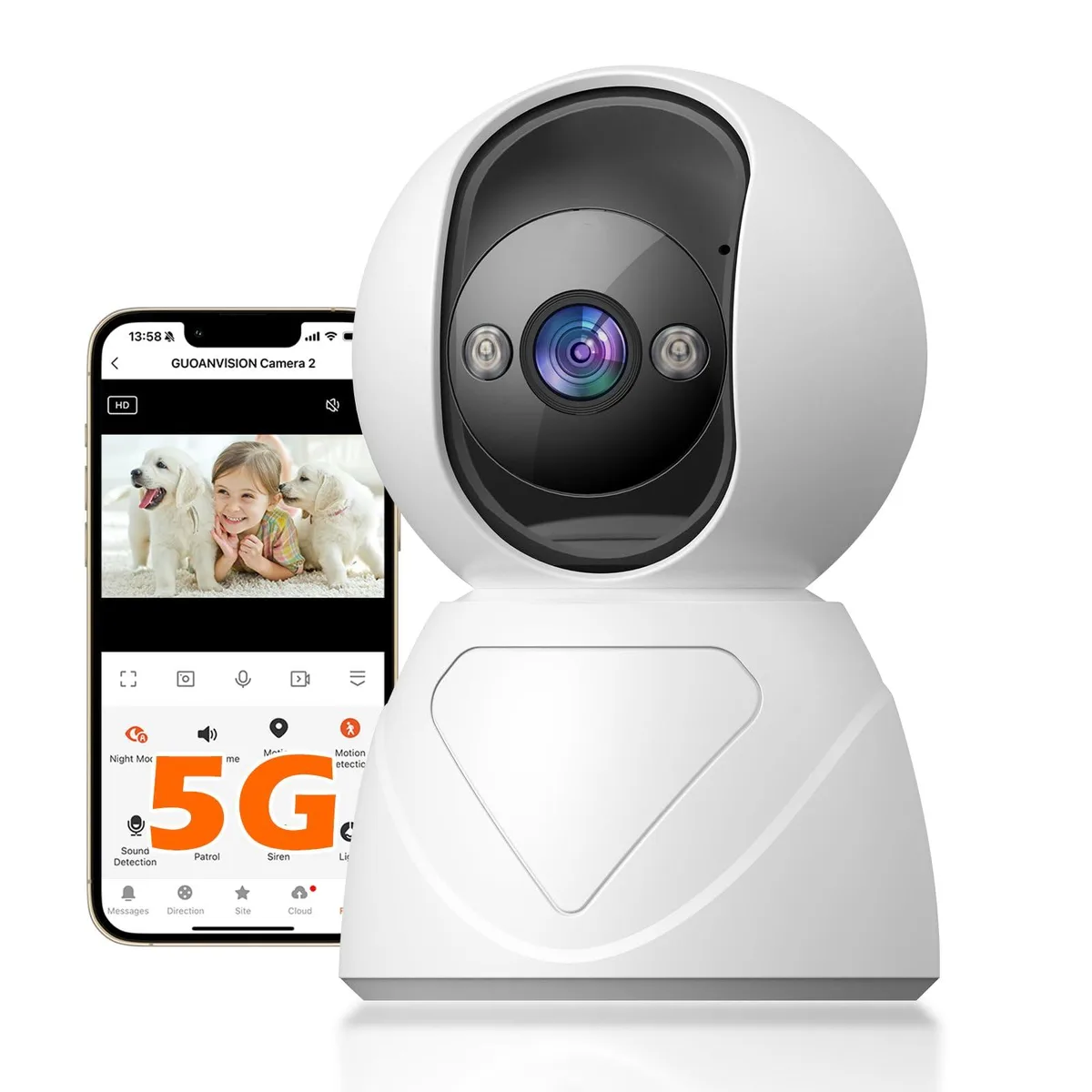  Clover US-S800 3MP Wireless Surveillance 360° Pan/Tilt 5G/2.4G 3X Zoom — fotografia produsului
