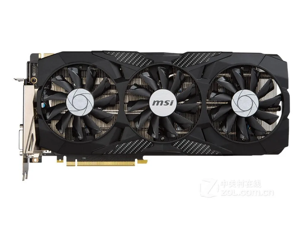 MSI GTX 1070Ti DUKE 8G dual-fan graphics card in black and silver