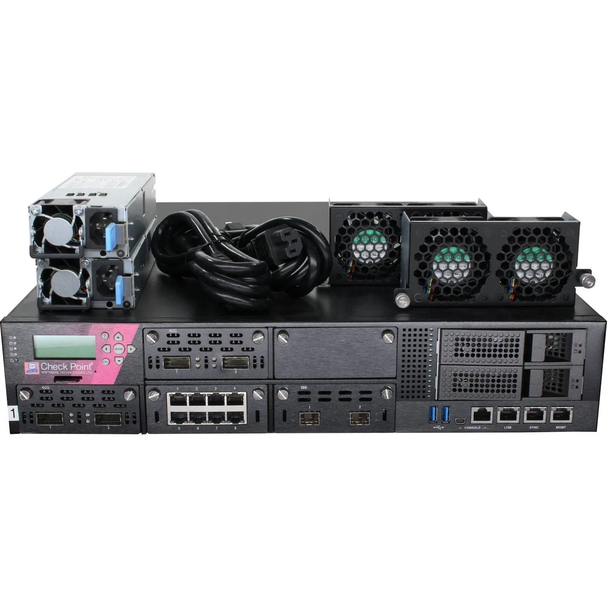 Silver 2RU rack server front with five expansion slots and dual USB ports