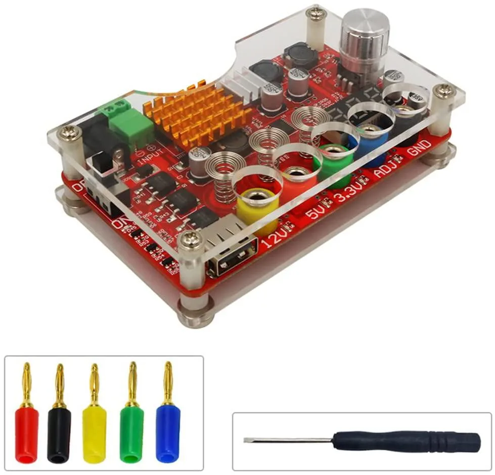 myVolts myVolts Adjustable ATX Breakout Adapter 13-24V to 1.8-10.8V Acrylic Case Kit — photo du produit