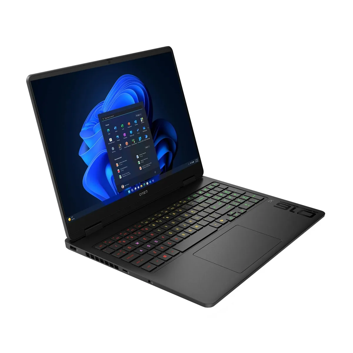HP OMEN 16 inch gaming laptop in shadow black finish, thin and light design