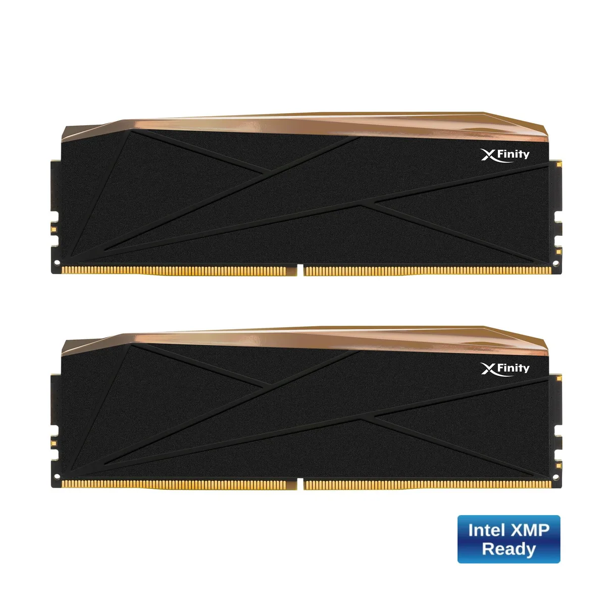 V-color V-color Manta XFinity RGB DDR5 32GB (2x16GB) 8200MHz CL38 Black/Gold — product photo