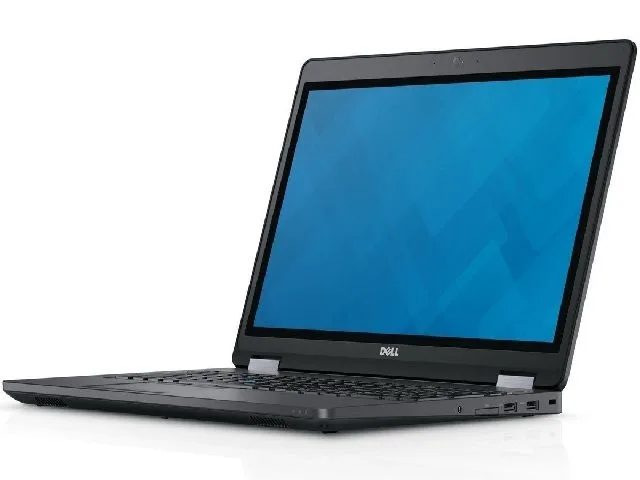 Black Dell Latitude E5570 laptop closed, matte finish, 15 inch non-touch screen, webcam above display