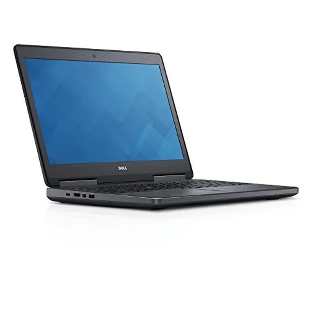 Silver Dell Precision 7510 mobile workstation laptop closed on desk