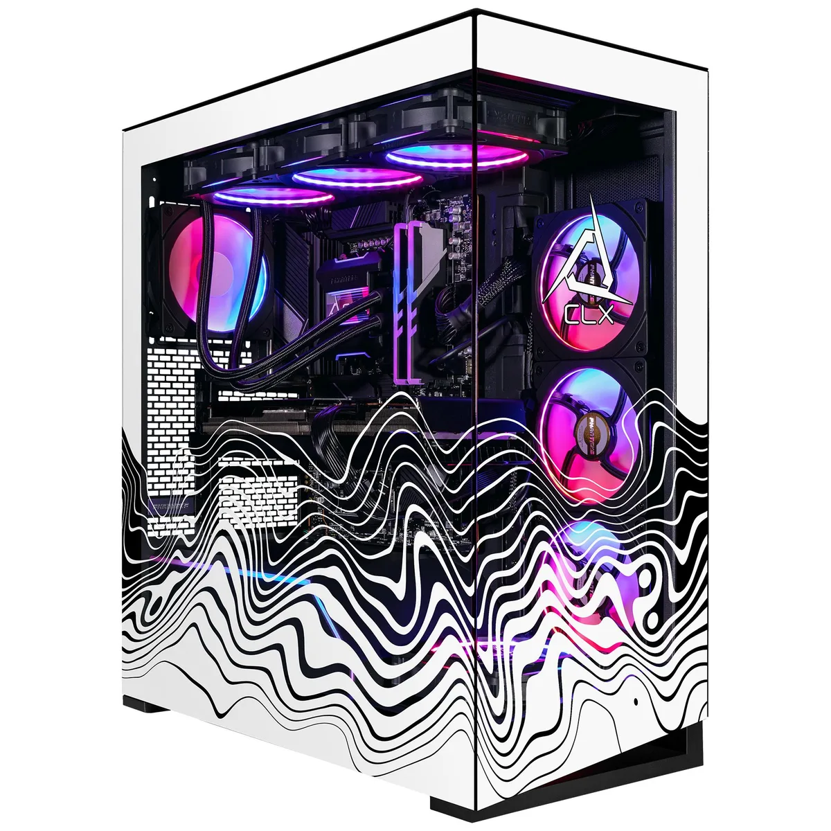 CLX Gaming CLX Gaming TGMHORRTU5206BX gaming PC Ryzen 7 9800X3D 64GB DDR5 RTX 5070 Ti 2TB NVMe 6TB HDD — photo du produit