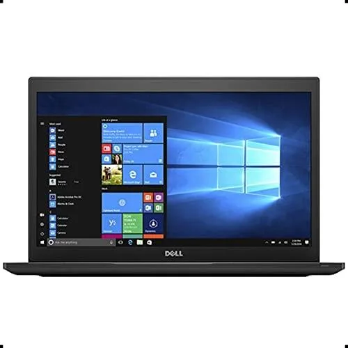 Silver Dell Latitude 7480 laptop with 14 inch touchscreen display open