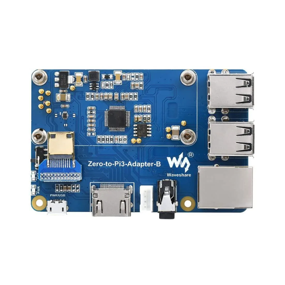 LORDWORLD LORDWORLD Raspberry Pi Zero 2W to 3B Adapter development board — Produktfoto