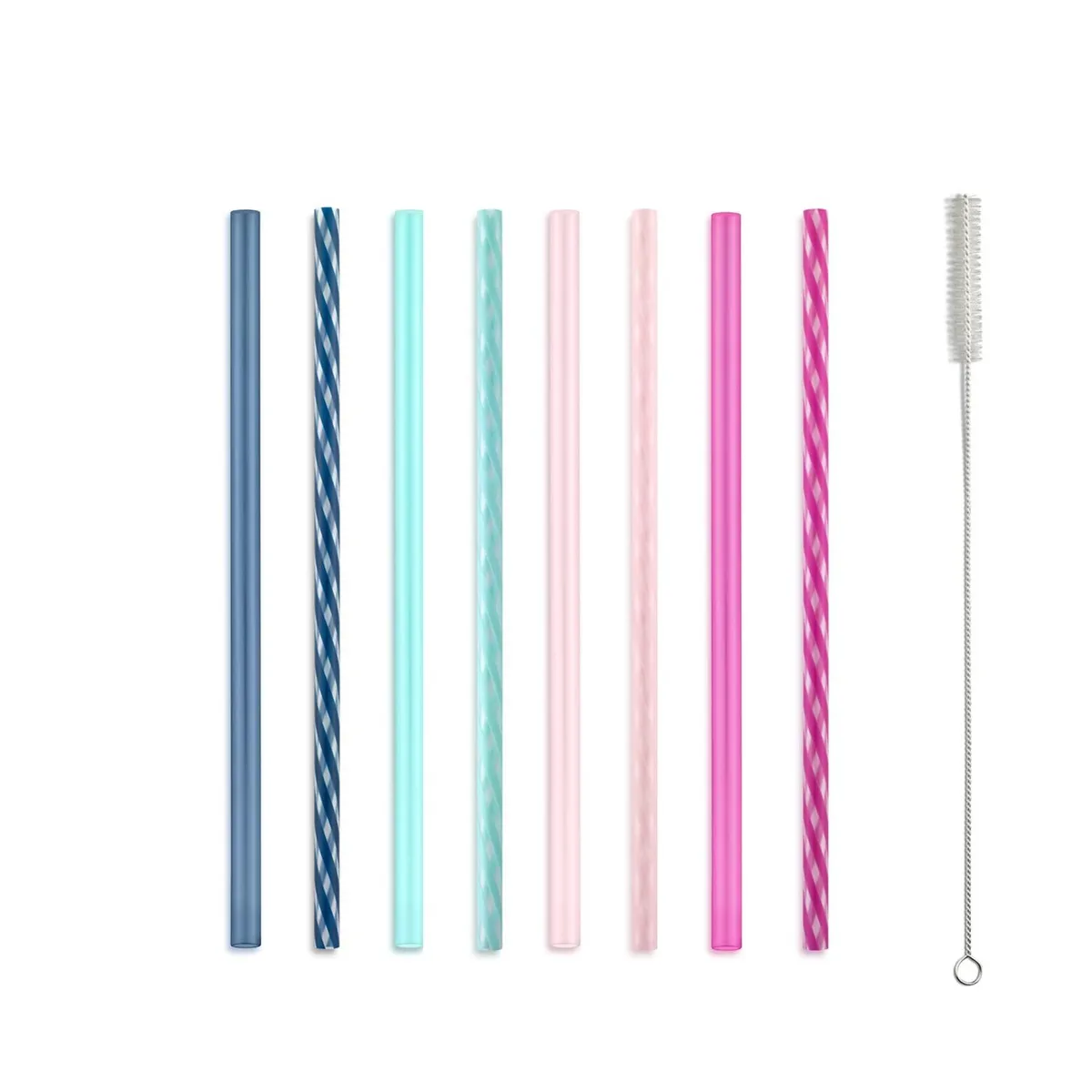 Ello 298-8819-914 8-Piece Reusable Plastic Straw Set oral care — product photo