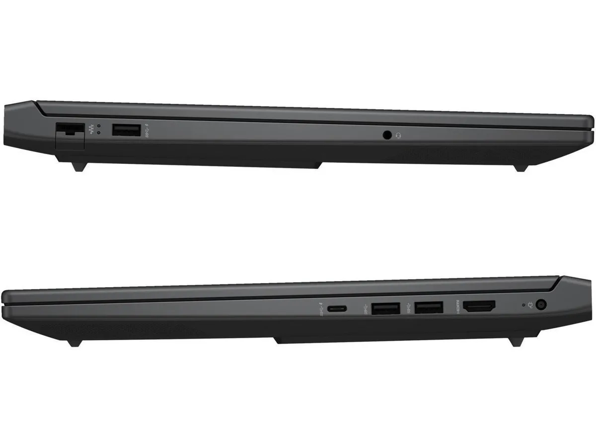 Black 15.6 inch gaming laptop with matte finish and backlit keyboard