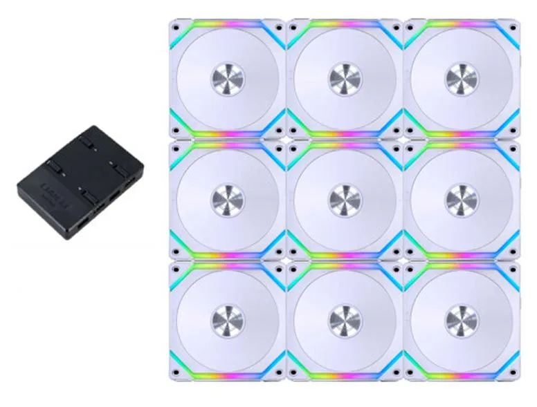 BFKK BFKK UNI FAN SL120 V2 120mm Case Fan 9Pack White — product photo