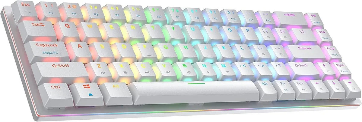 TUKO TUKO G65 Guardian 65% Aluminium Hot-Swap Mechanical Gaming Keyboard White Gateron Low Profile Brown 68 Keys — produktbild