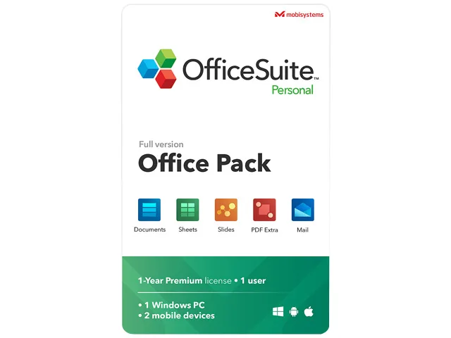 MobiSystems MobiSystems OfficeSuite Personal 1 Year 850012798262 — Produktfoto