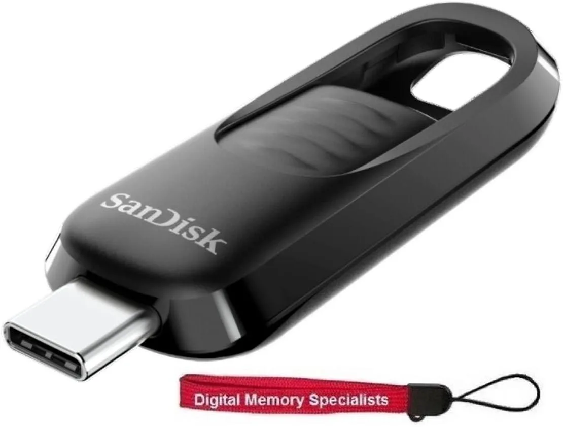 SanDisk SanDisk Ultra Slider 512GB USB Type-C Flash Drive SDCZ480-512G-G46 with OEM Lanyard — 제품 사진