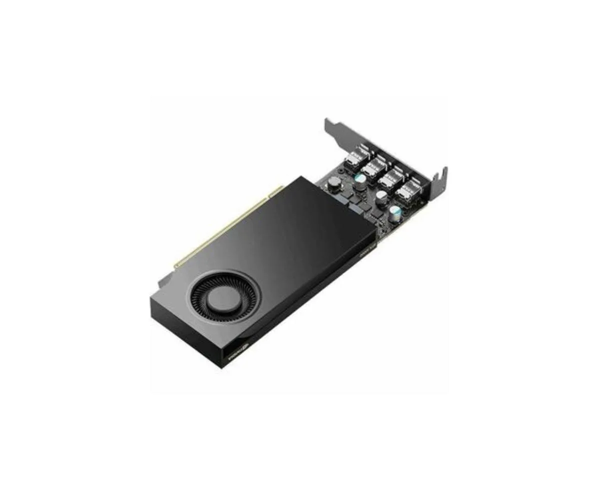 PNY RTX A1000 small form factor graphics card with single fan and metal bracket